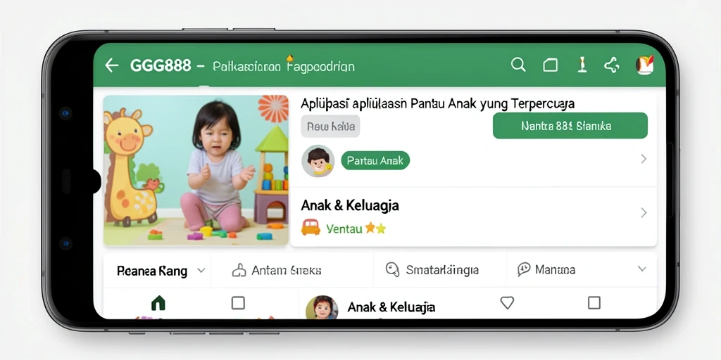 Tampilan antarmuka GGG888 untuk pemantauan anak.