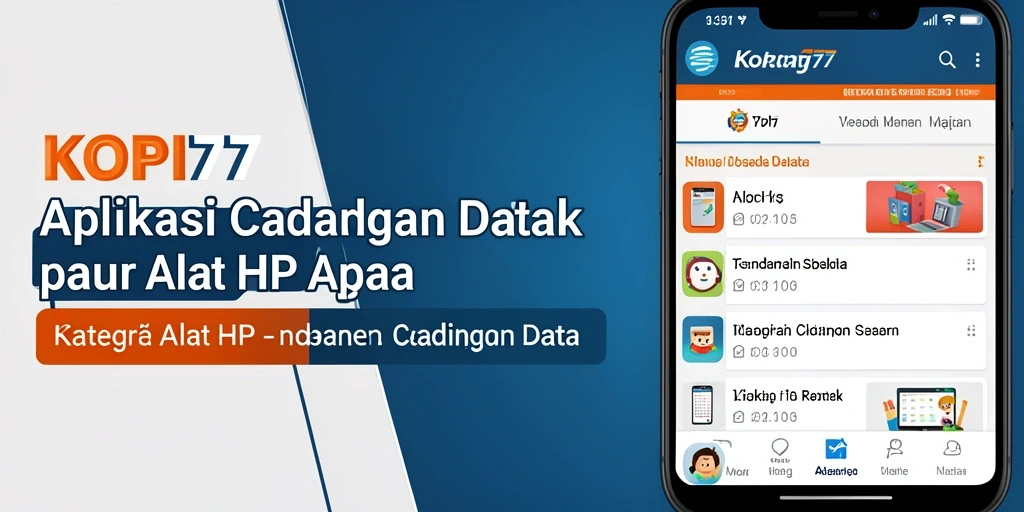 Antarmuka KOPI77 yang mudah digunakan untuk menyimpan data.