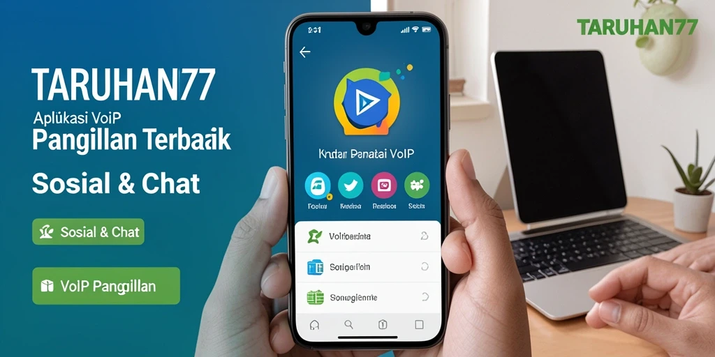Antarmuka aplikasi TARUHAN77 untuk panggilan VoIP yang intuitif.