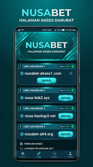 Tampilan link alternatif nusabet