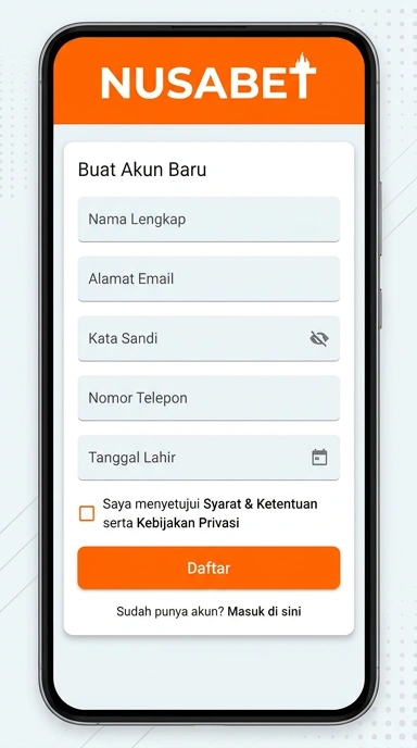 Tampilan halaman daftar nusabet