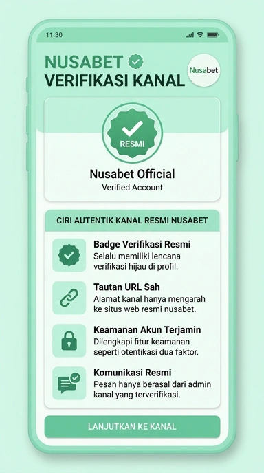Tampilan kanal resmi nusabet